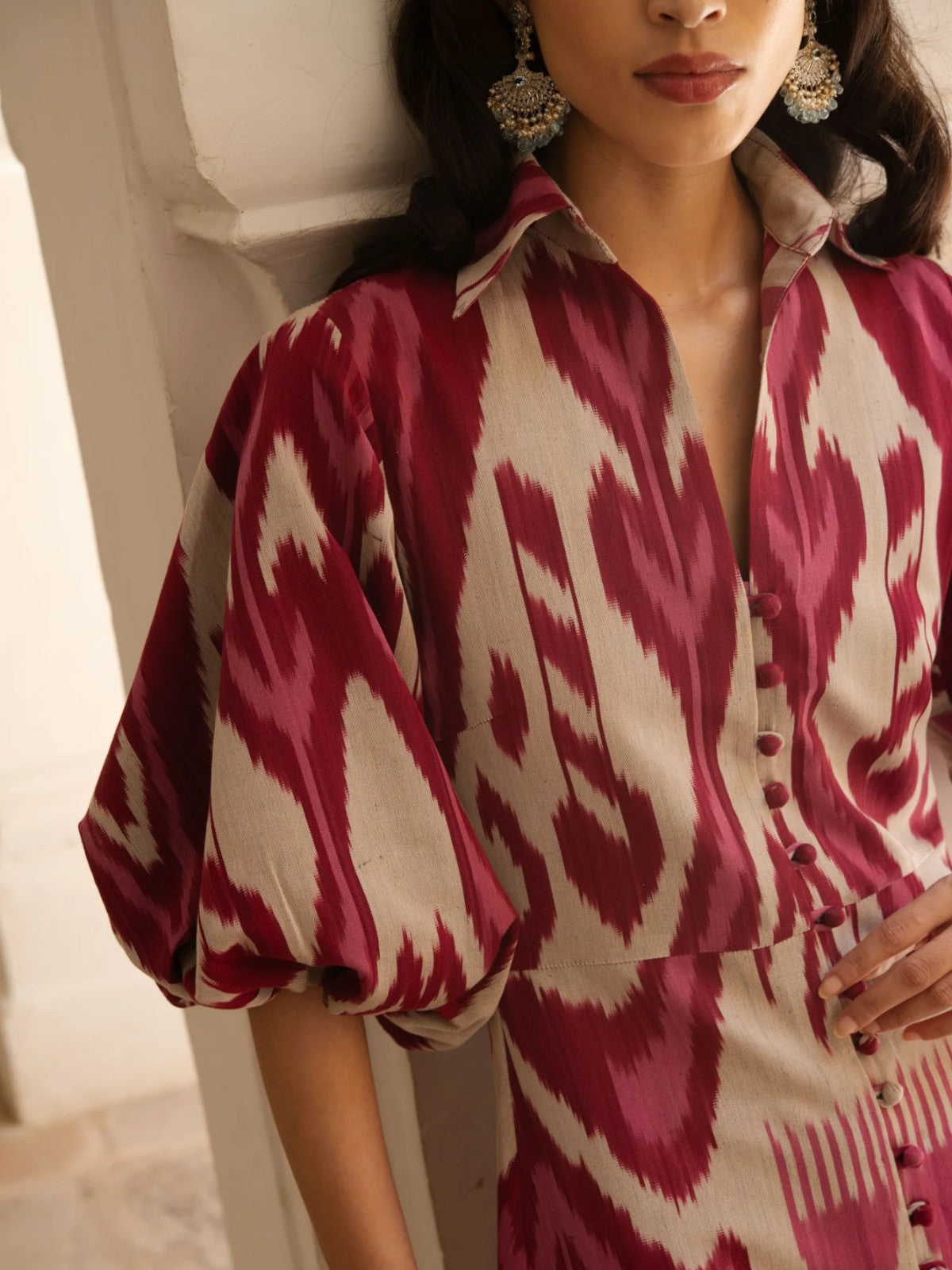 Jodhpur Dress | Burgundy Jodhpur Dress | Burgundy