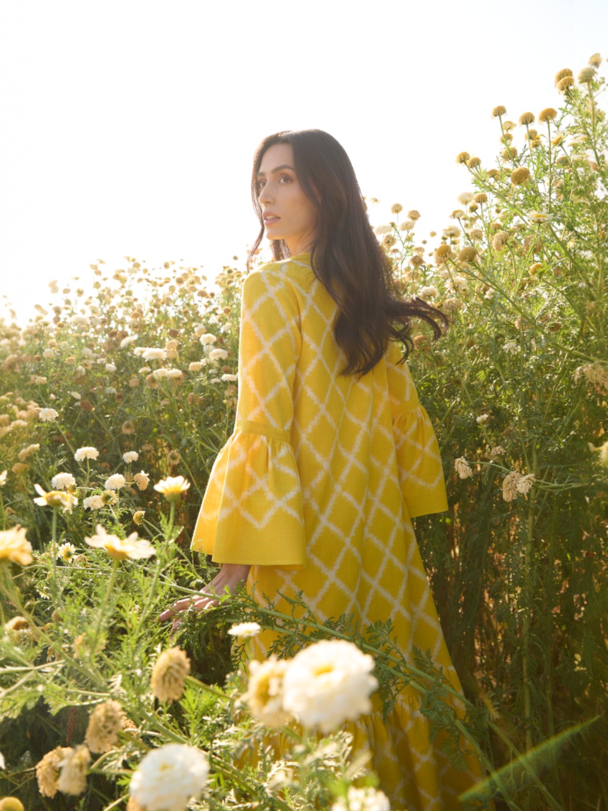 Rhombus Dress | Yellow Rhombus Dress | Yellow