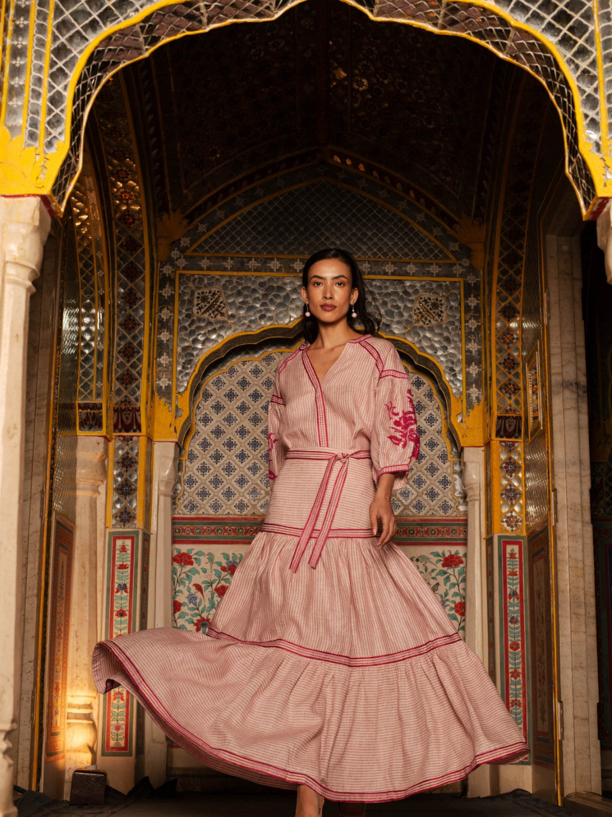 Stripe Skirt | Pink Stripe Skirt | Pink