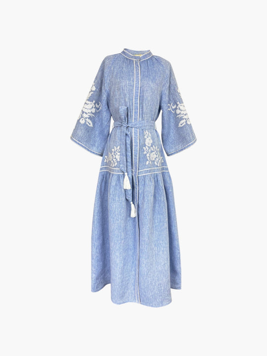 Swan Dress | Light Denim