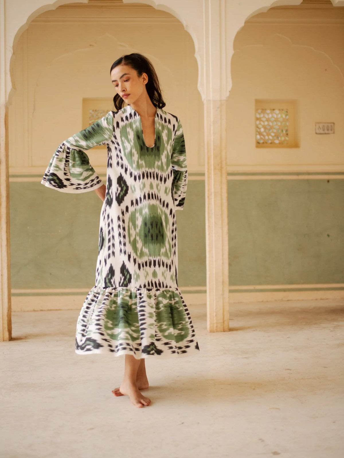 De Castro | Viento Dress | Green Rainbow | Fashionkind De Castro | Viento Dress | Green Rainbow | Fashionkind
