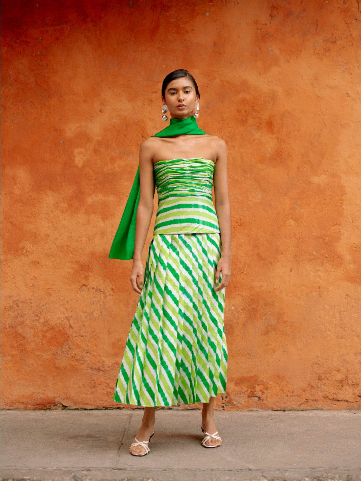 Leheriya Set | Green Leheriya Set | Green