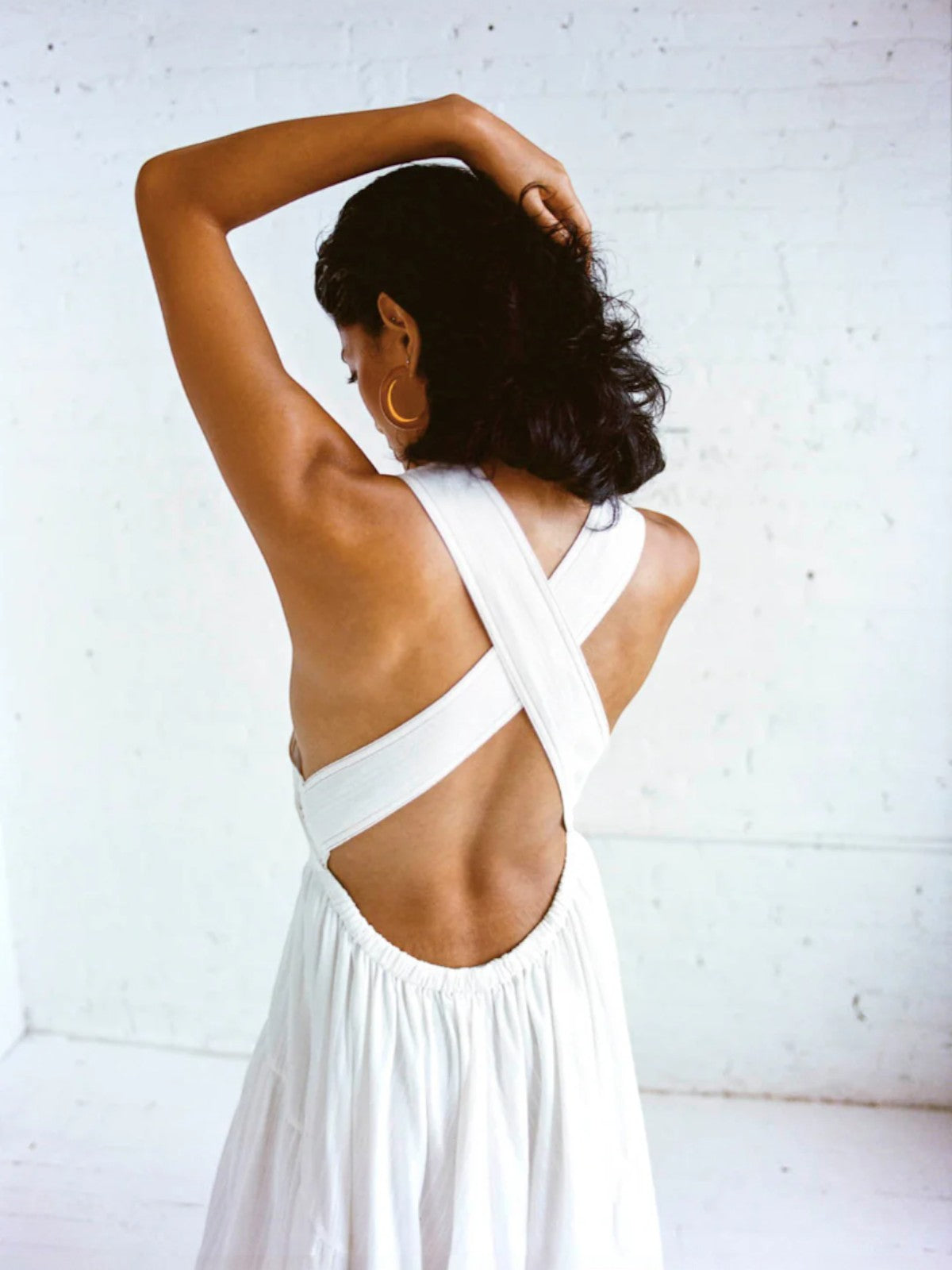 Carolina Cross-Back Dress | White Carolina Cross-Back Dress | White