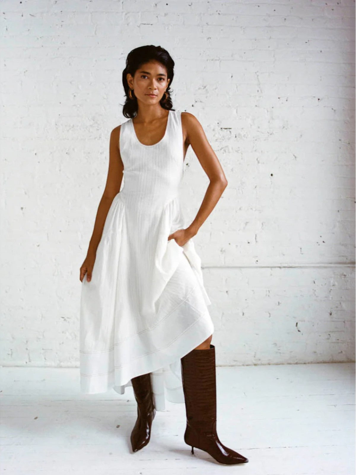 Carolina Cross-Back Dress | White Carolina Cross-Back Dress | White