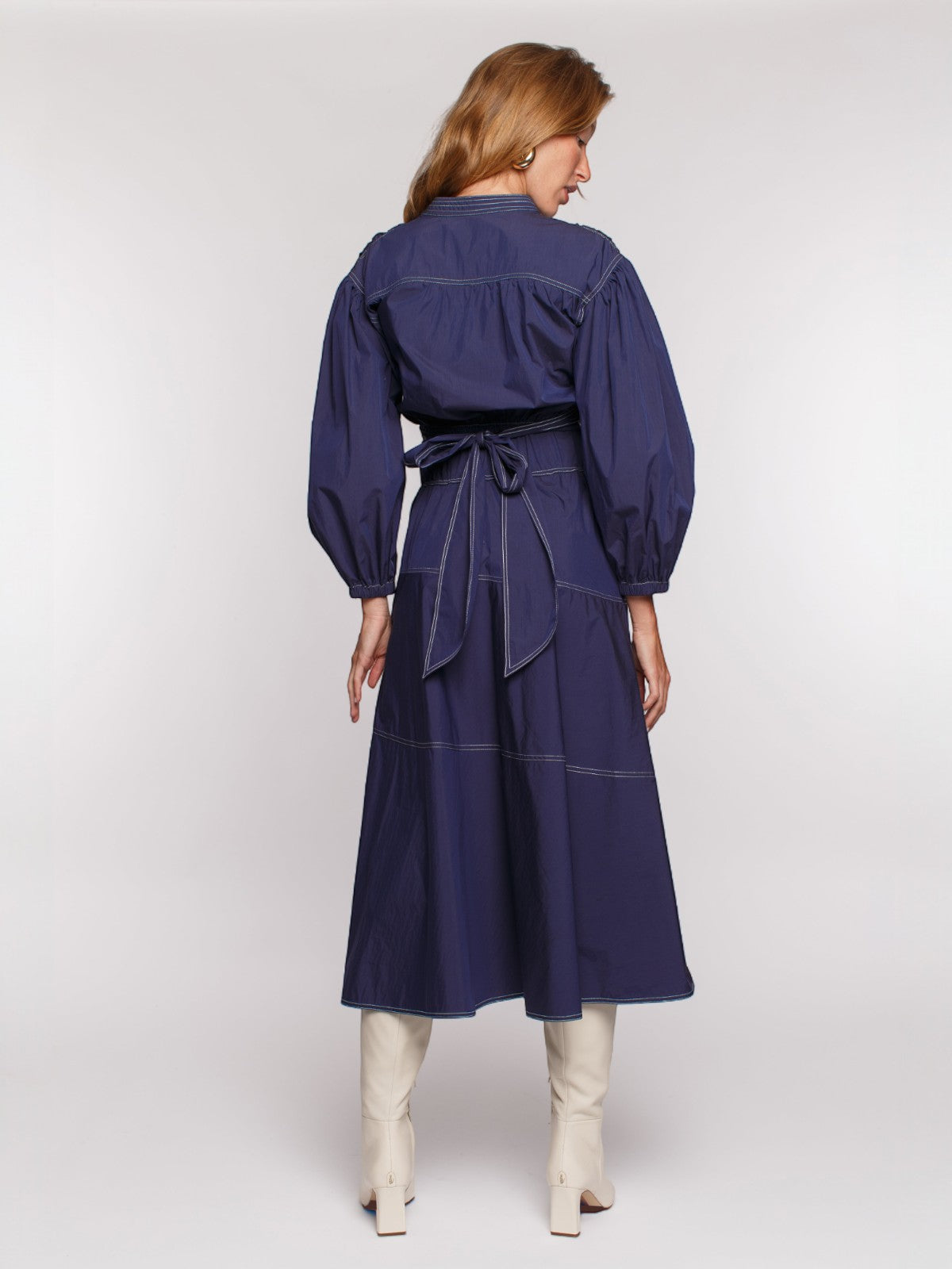 Gabriella Stretch Midi Skirt | Navy Gabriella Stretch Midi Skirt | Navy