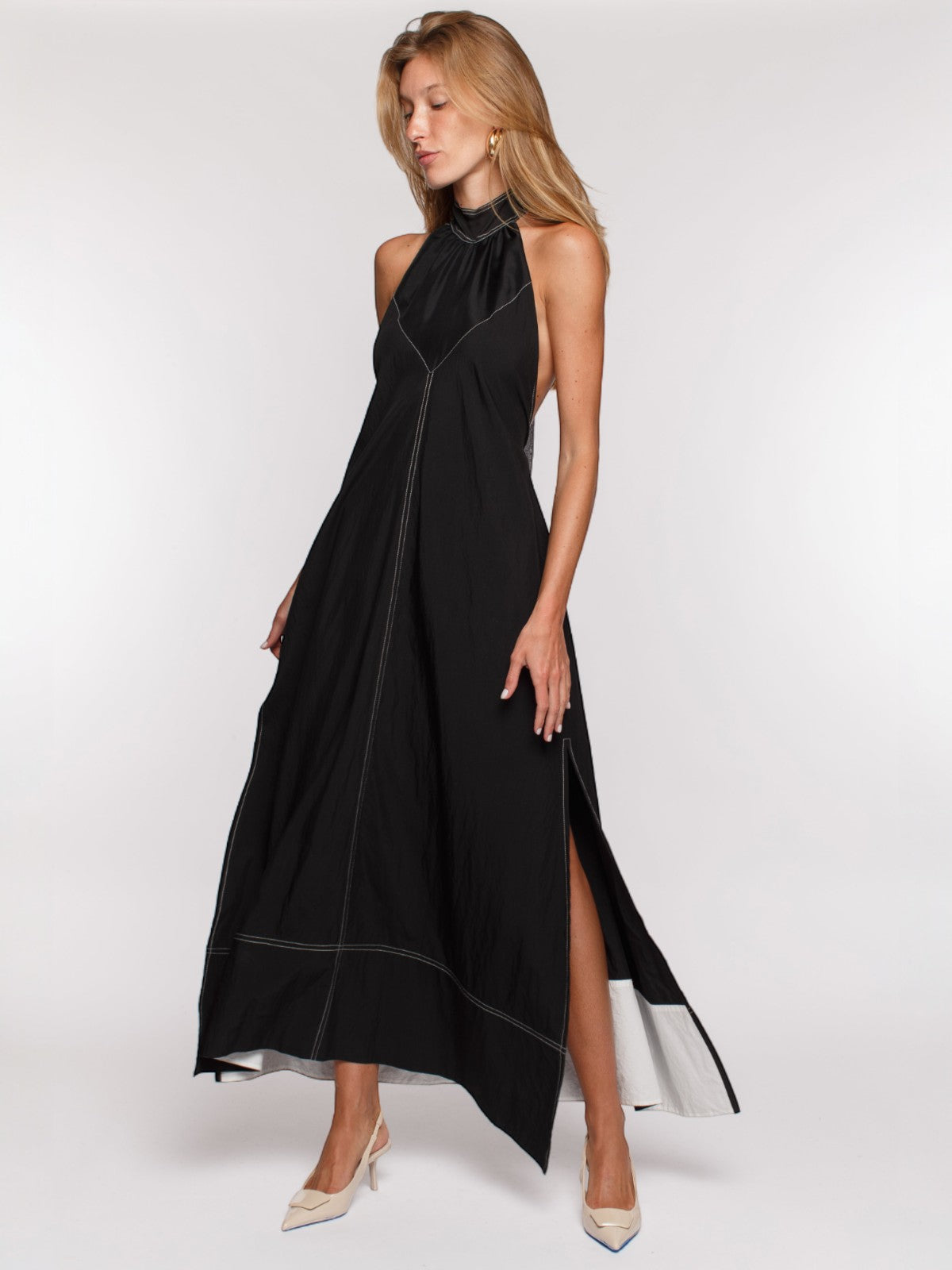 Georgia Halter Dress | Black Georgia Halter Dress | Black