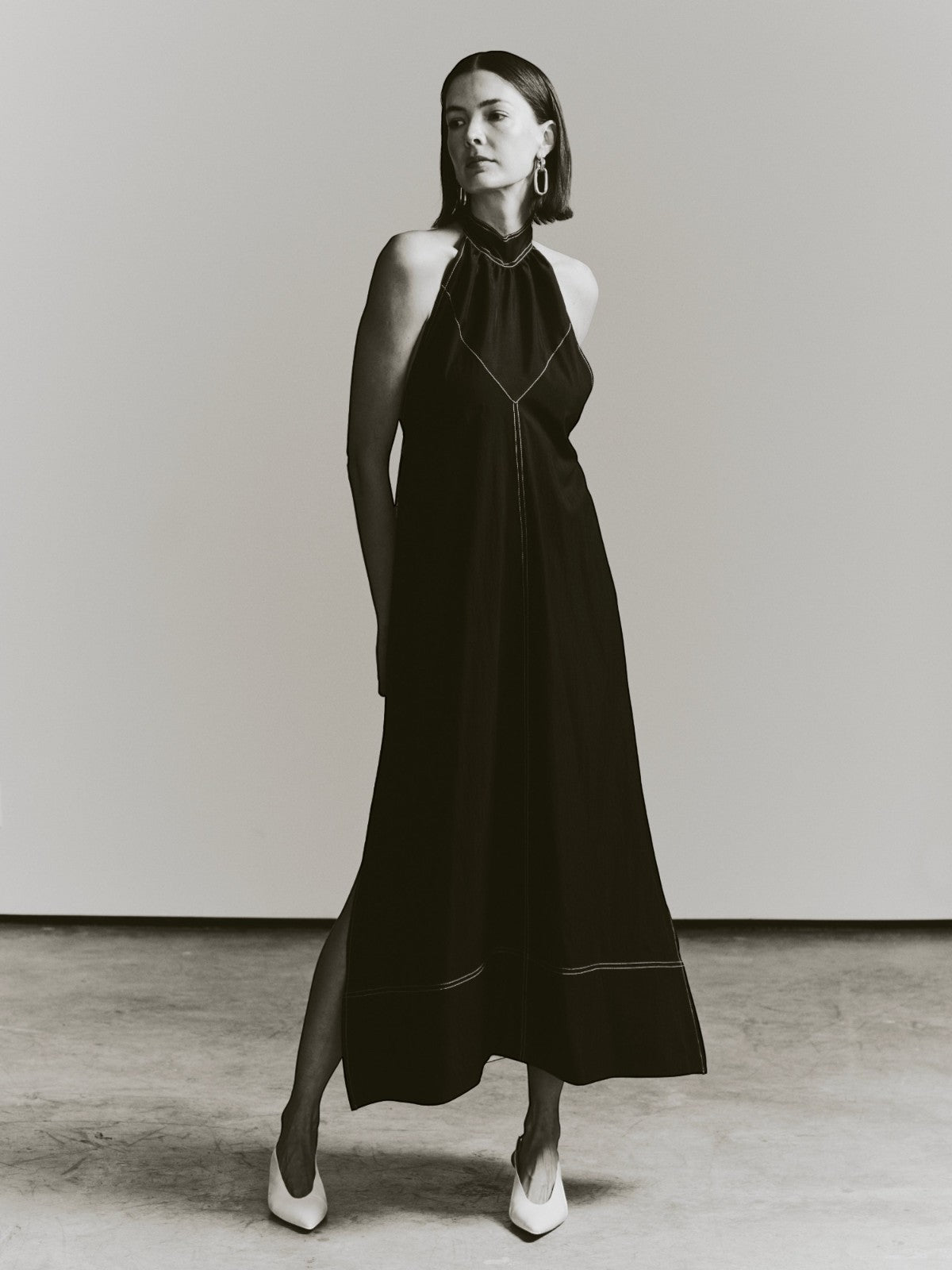 Georgia Halter Dress | Black Georgia Halter Dress | Black