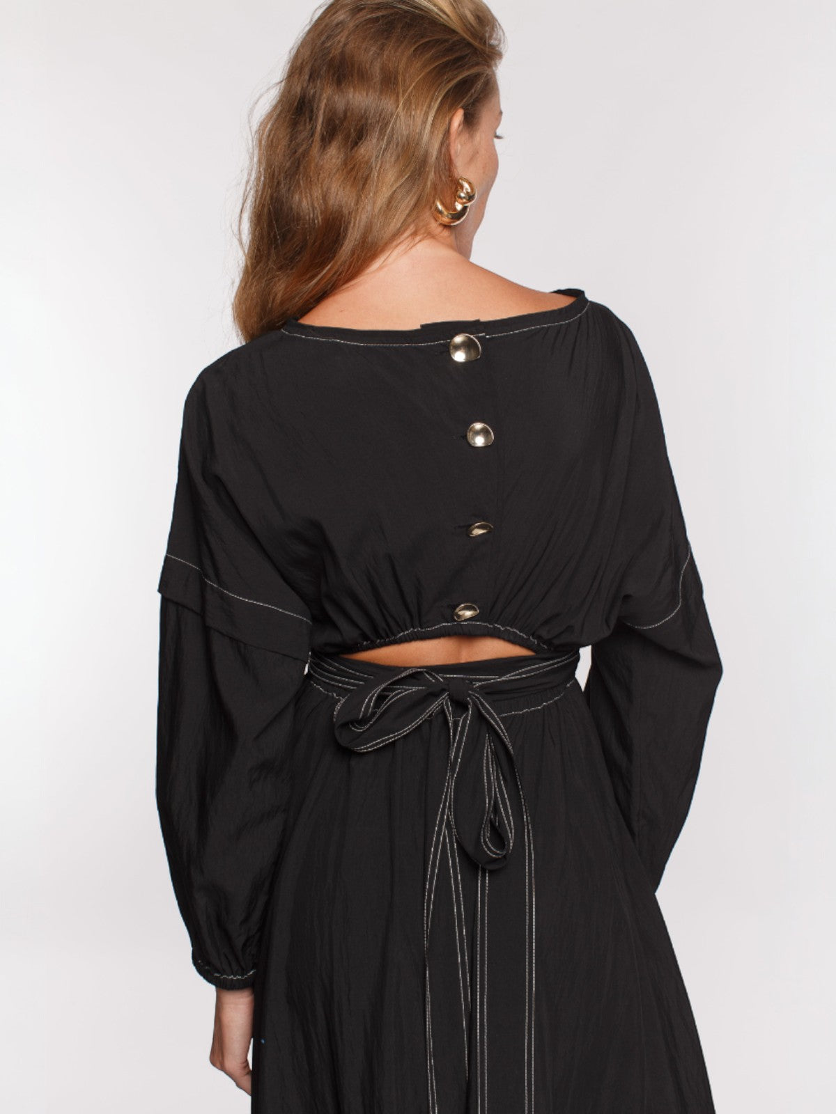 Karla Tie Dress | Black Karla Tie Dress | Black