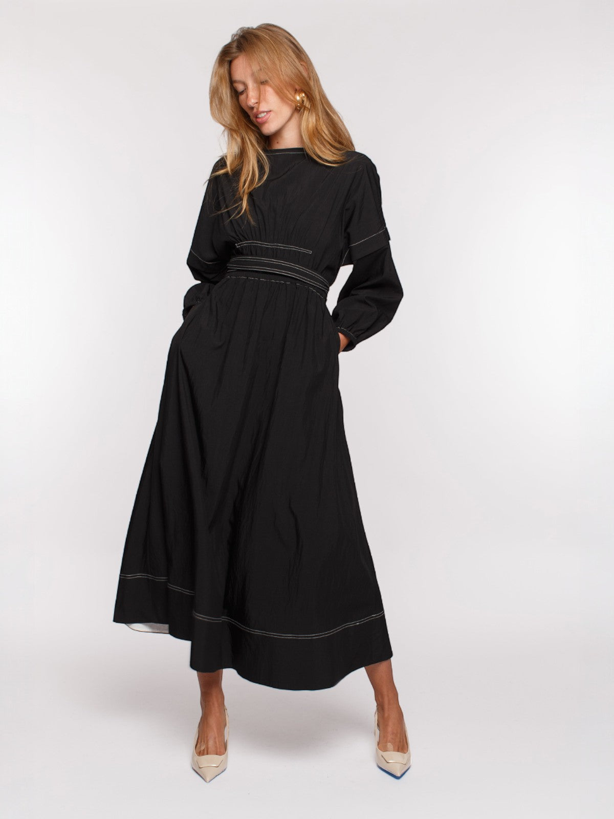 DWARMIS | Karla Tie Dress | Black | Fashionkind DWARMIS | Karla Tie Dress | Black | Fashionkind