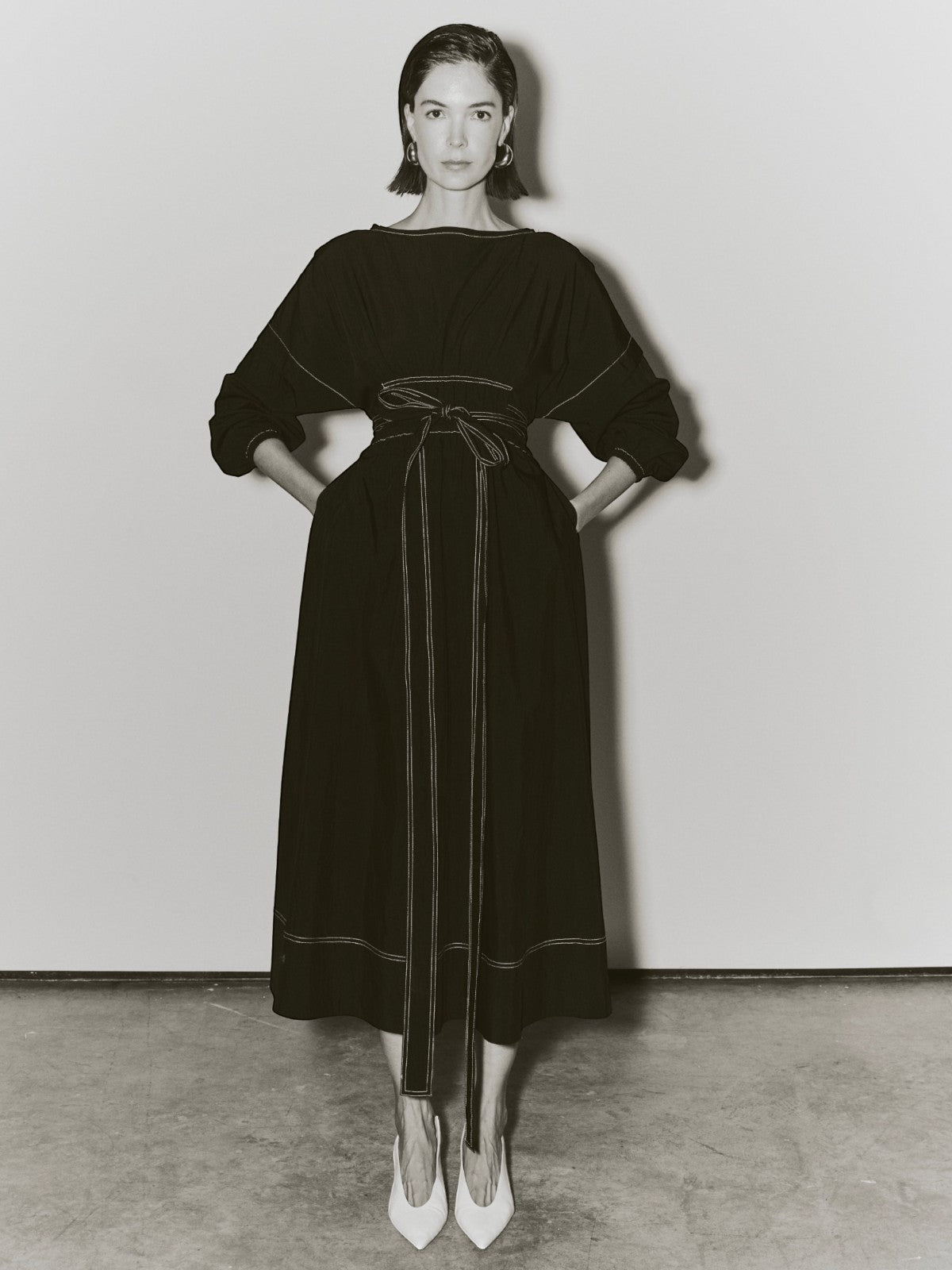 Karla Tie Dress | Black Karla Tie Dress | Black