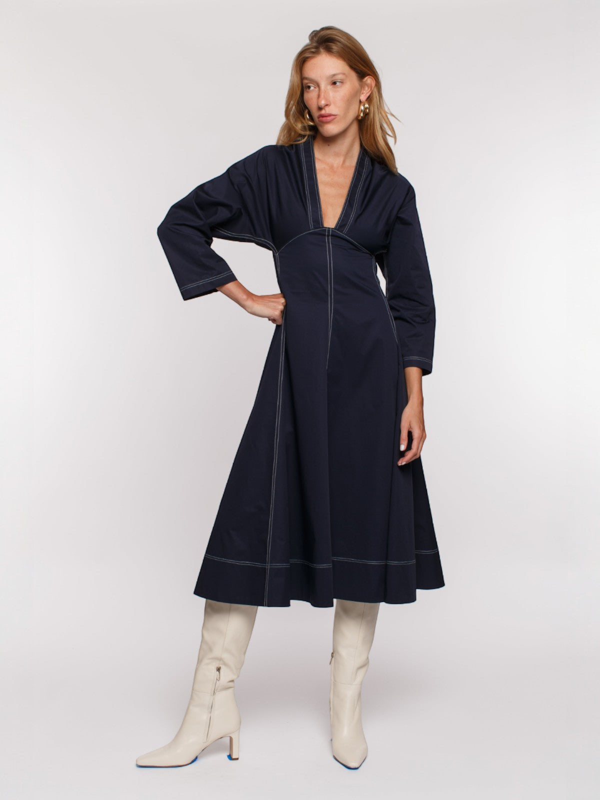 Lily A-line Dress | Navy Lily A-line Dress | Navy