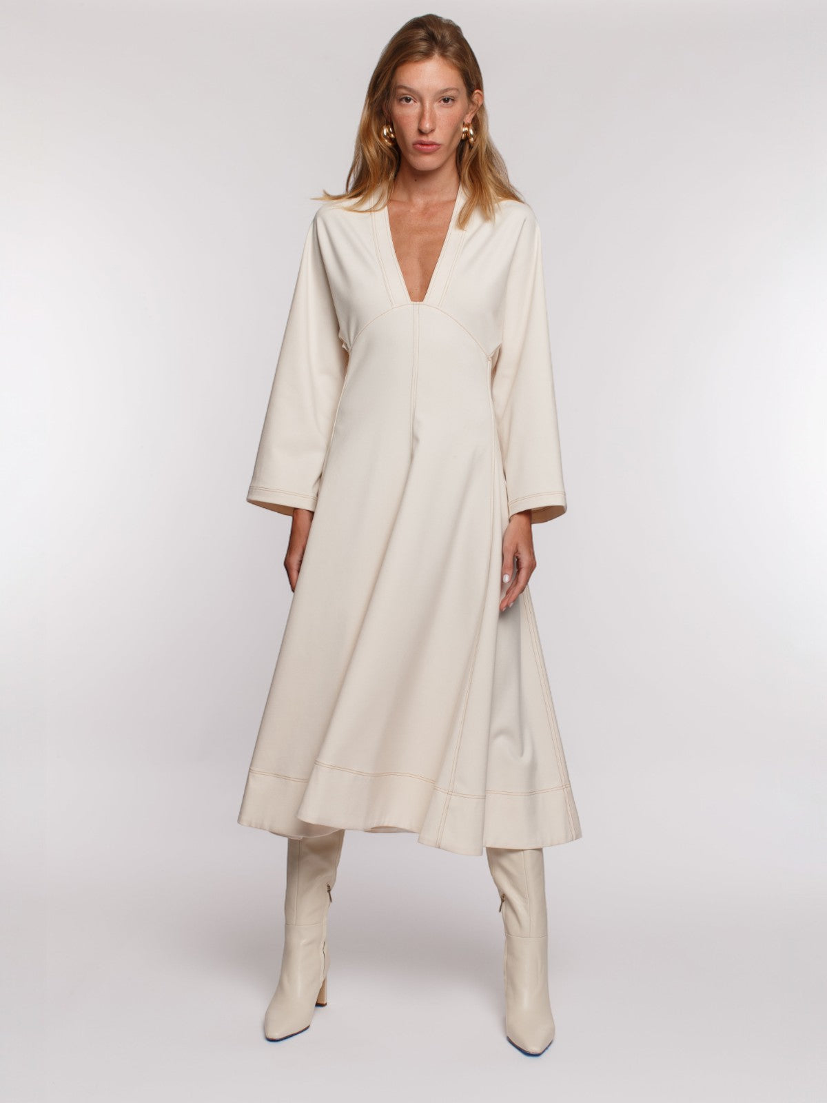 Lily A-line Dress | White