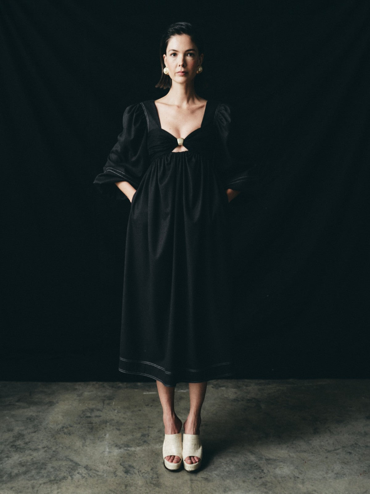 Mila Two Tone Dress | Black Mila Two Tone Dress | Black