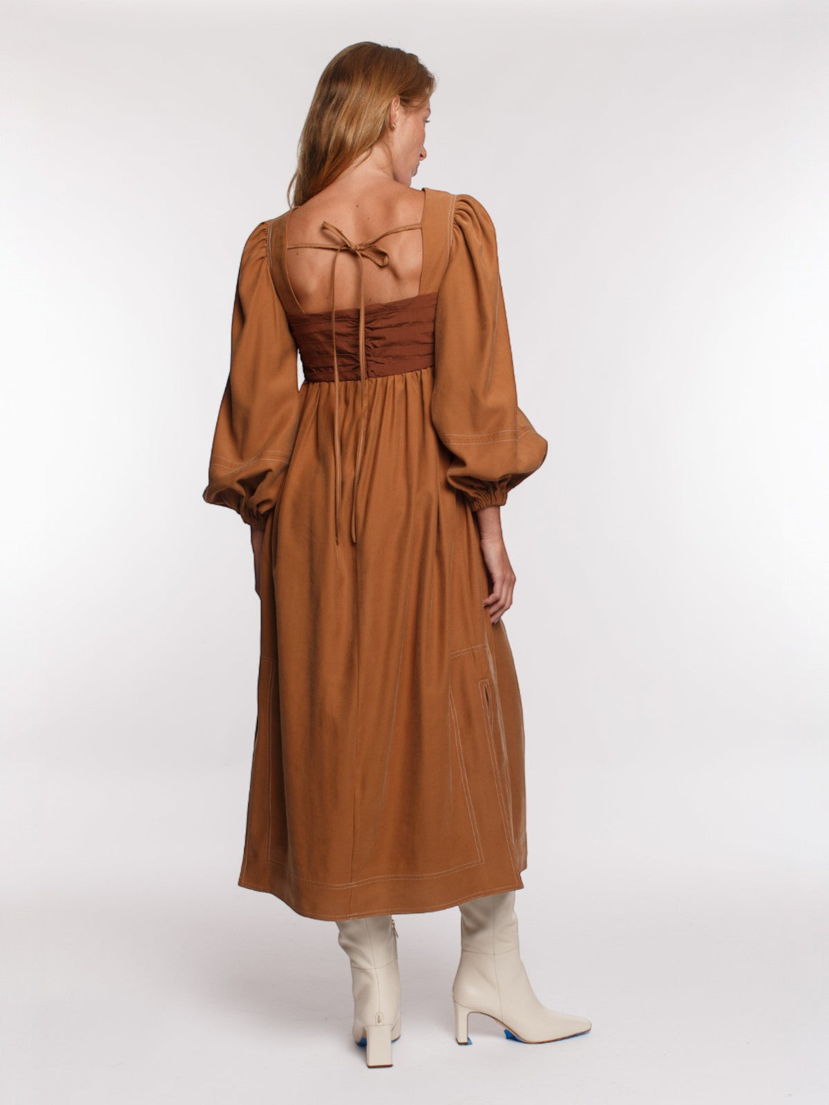 Mila Two Tone Dress | Brown Mila Two Tone Dress | Brown