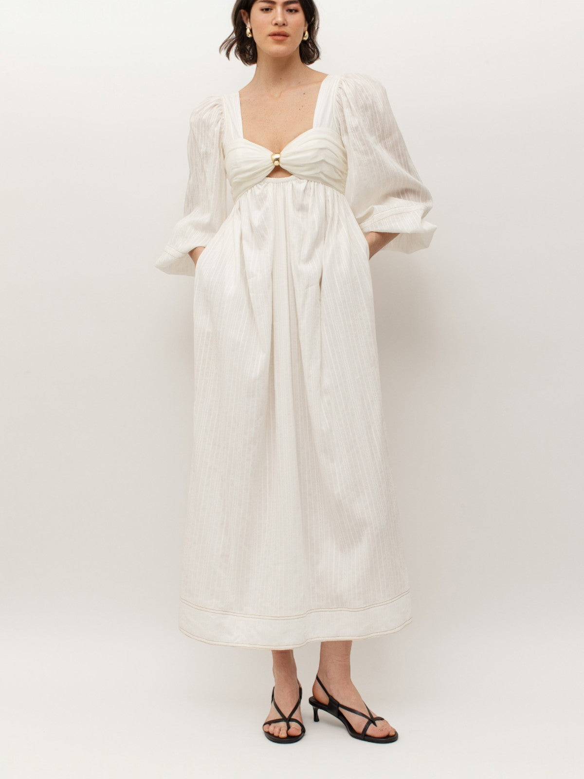 Mila Two Tone Dress | White