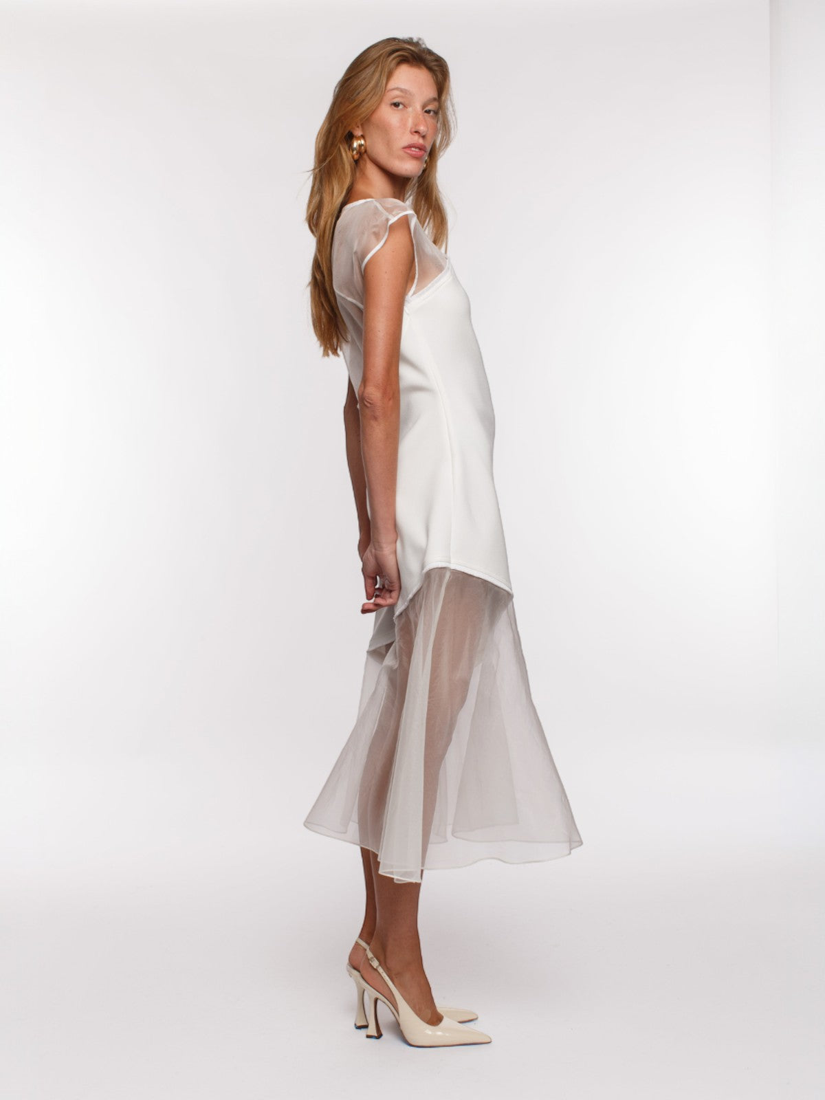 Paula Sheer Dress | White Paula Sheer Dress | White