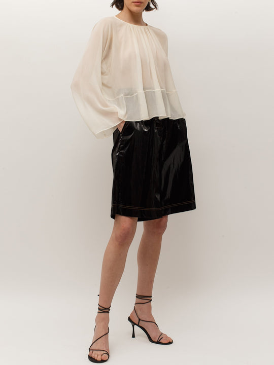 Siliva Sheer Blouse | Ivory