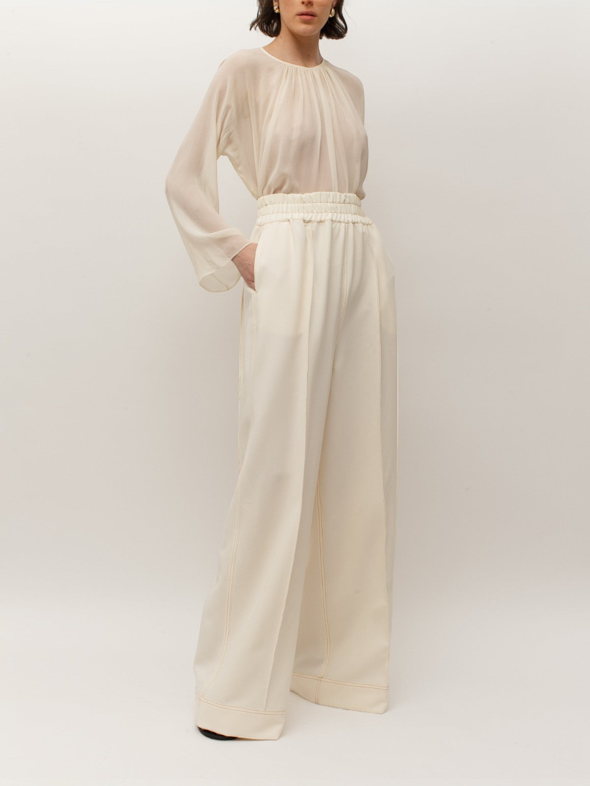 Siliva Sheer Blouse | Ivory Siliva Sheer Blouse | Ivory