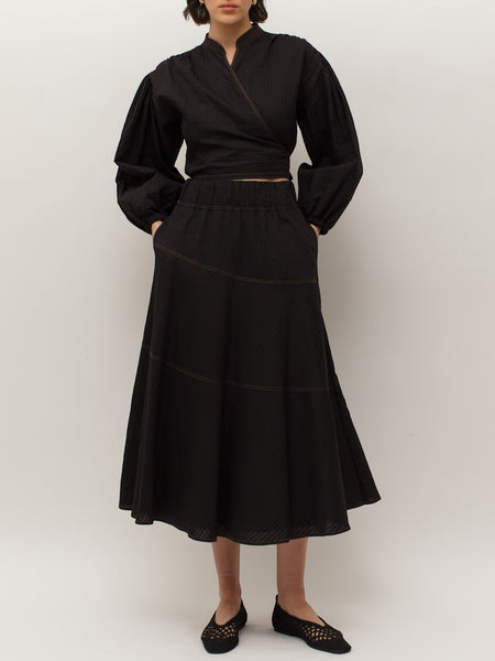 Tara Wrap Blouse | Black | Fashionkind