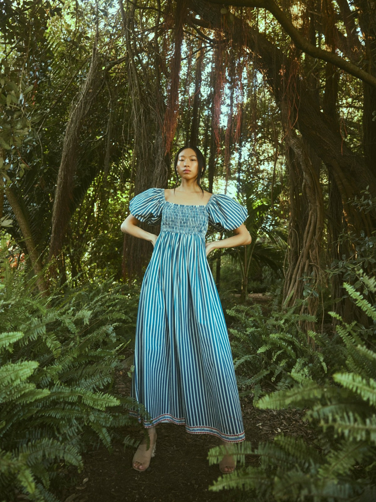 Aurora Dress | Navy Stripe Aurora Dress | Navy Stripe