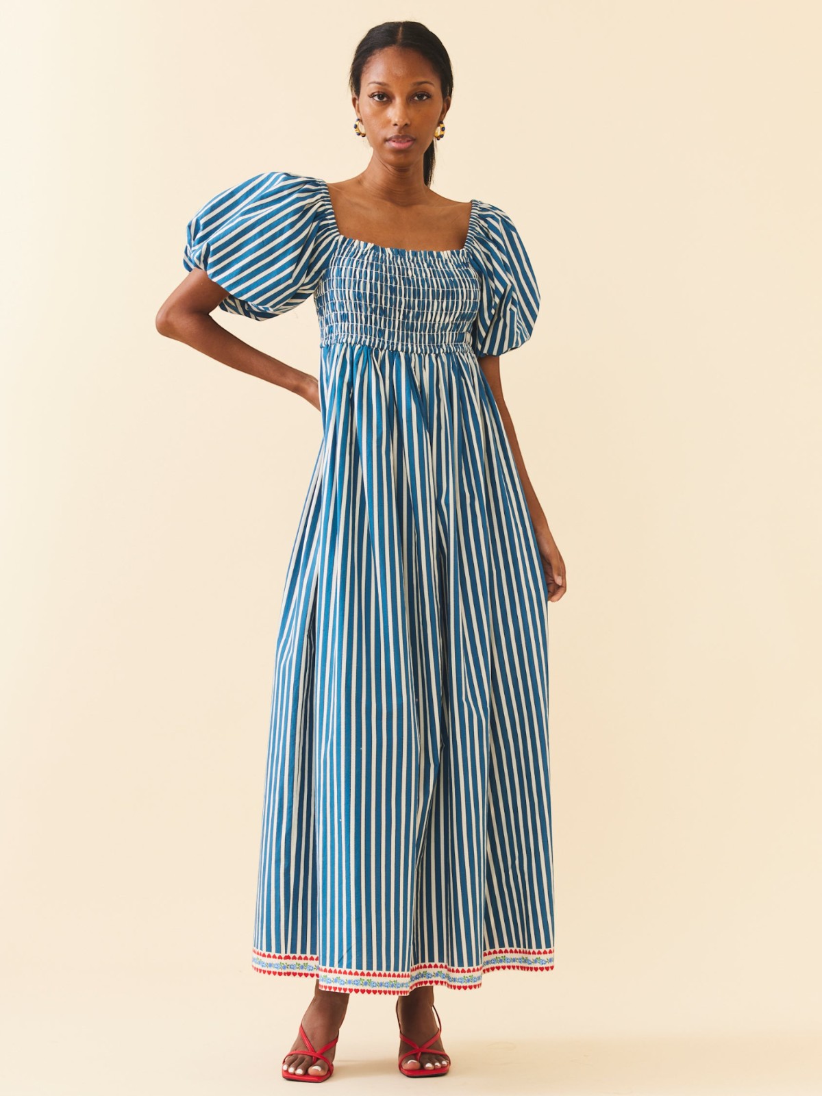 Aurora Dress | Navy Stripe Aurora Dress | Navy Stripe