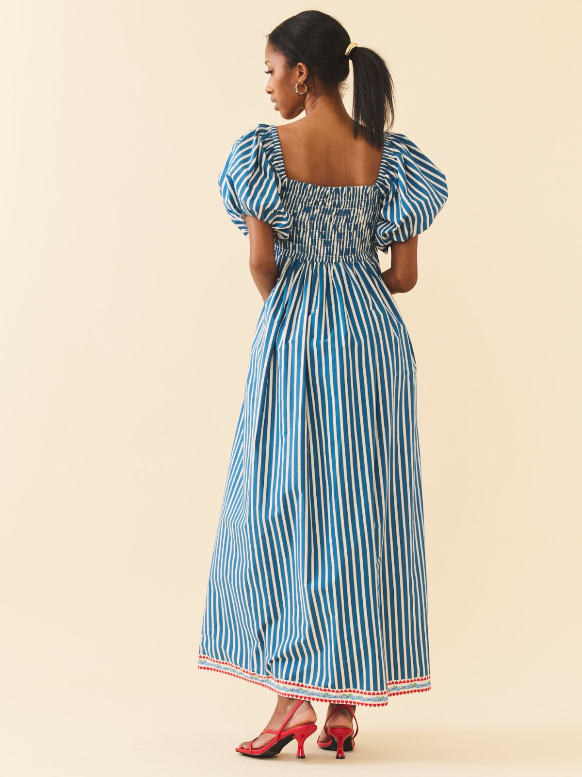 Aurora Dress | Navy Stripe Aurora Dress | Navy Stripe