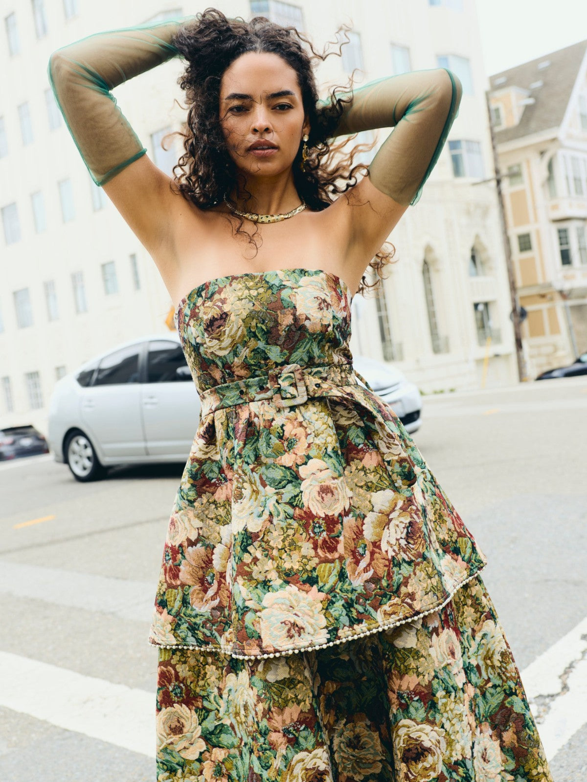 Daisy Dress | Flora Floral Jacquard Daisy Dress | Flora Floral Jacquard