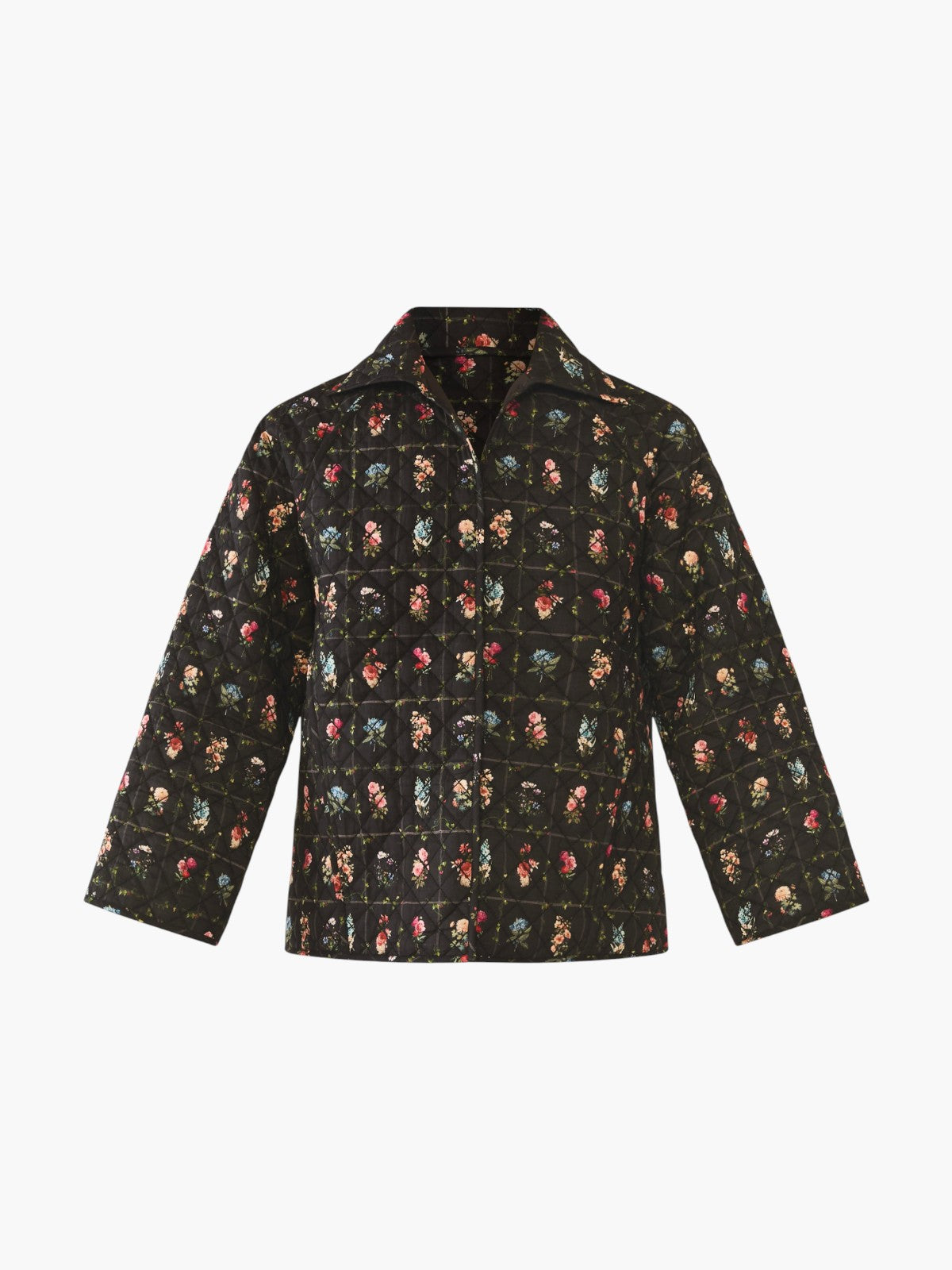 Flora Quilted Jacket | Quilted Florence Black Floral