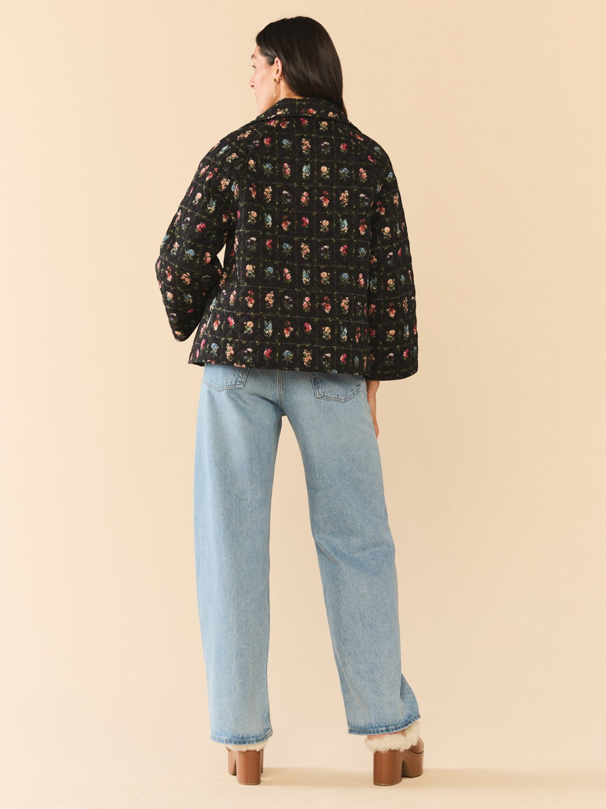 Flora Quilted Jacket | Quilted Florence Black Floral Flora Quilted Jacket | Quilted Florence Black Floral