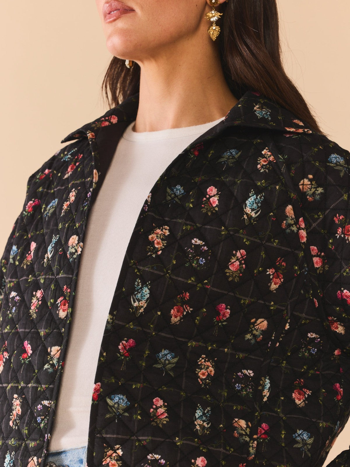 Flora Quilted Jacket | Quilted Florence Black Floral Flora Quilted Jacket | Quilted Florence Black Floral