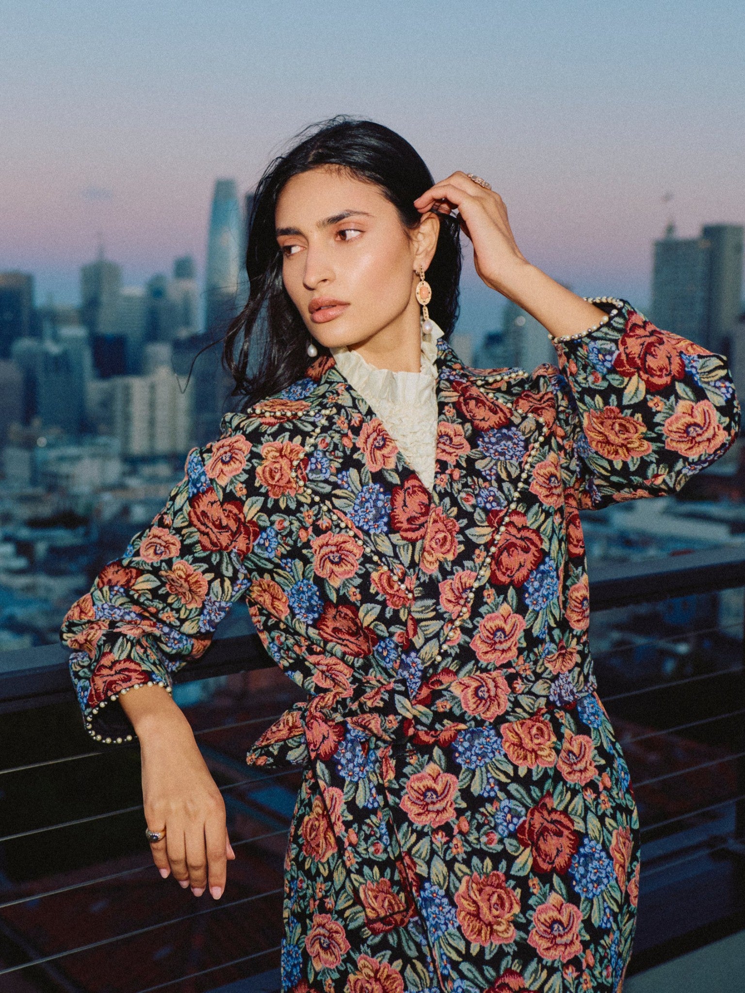 Palak Jacket | Black Rainbow Jacquard Palak Jacket | Black Rainbow Jacquard