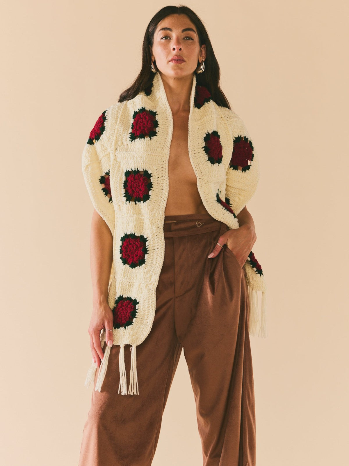 Round Top Rose Scarf Round Top Rose Scarf