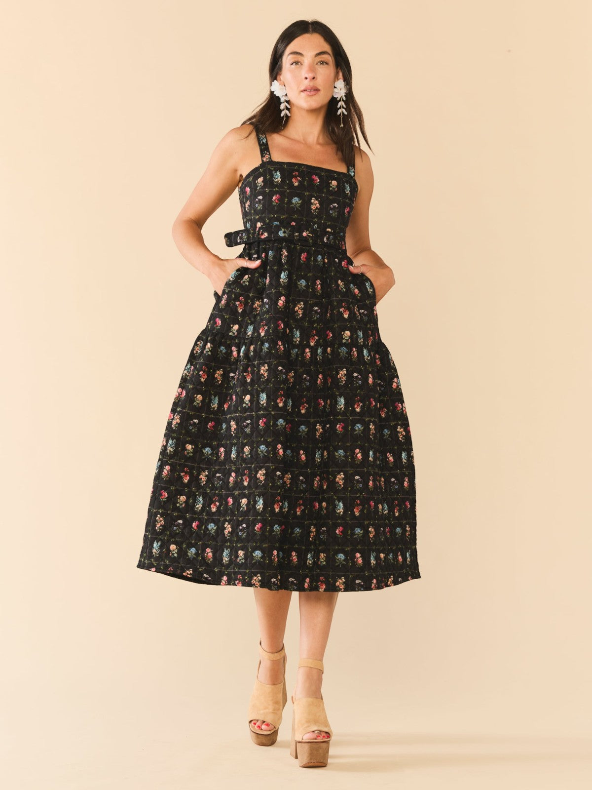Willa Dress | Quilted Florence Black Floral Willa Dress | Quilted Florence Black Floral