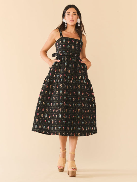 Willa Dress | Quilted Florence Black Floral