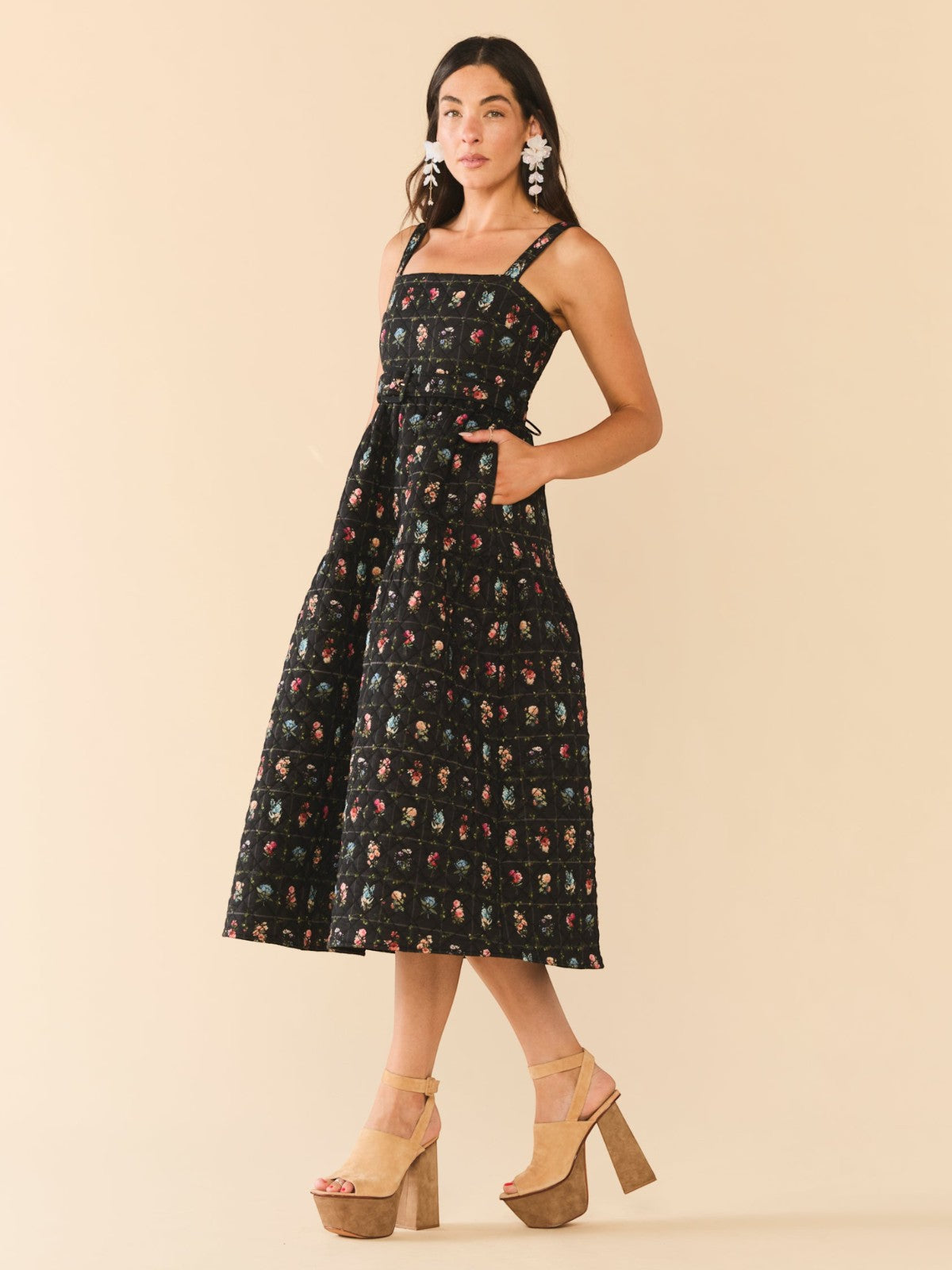 Willa Dress | Quilted Florence Black Floral Willa Dress | Quilted Florence Black Floral