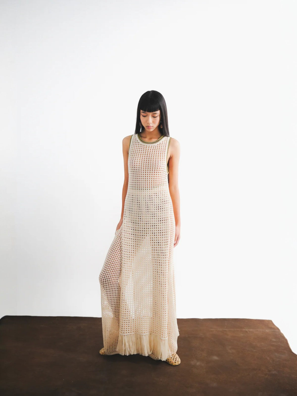 Atuq Knitted Vest Dress | Ivory Atuq Knitted Vest Dress | Ivory