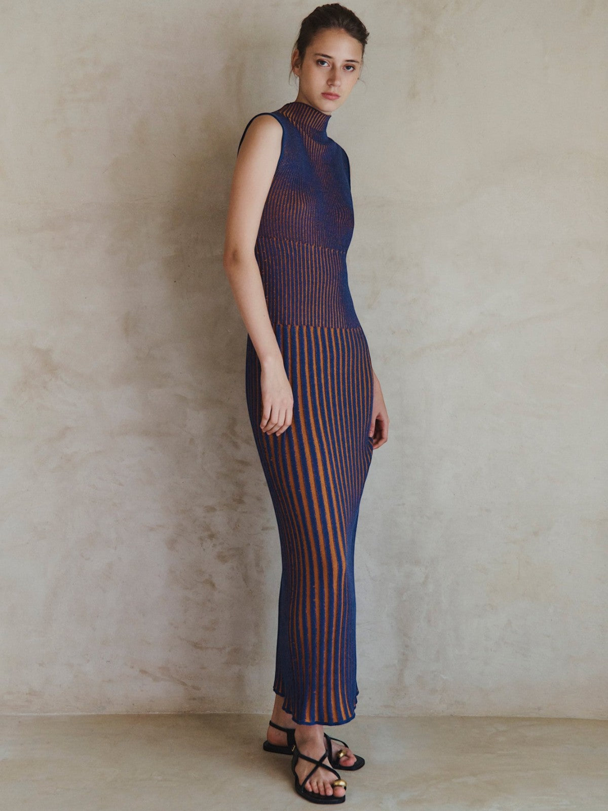 Golfo Maxi Dress | Electric Blue/Orange Golfo Maxi Dress | Electric Blue/Orange - Fashionkind