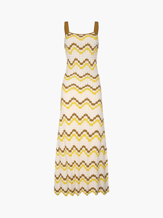 Marea Crochet Maxi Dress | Golden