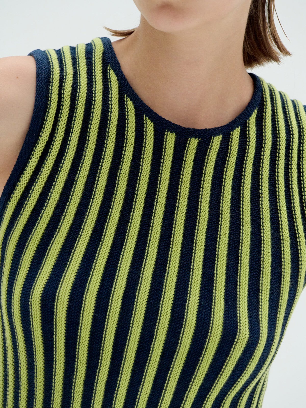 Marina Halter Top | Navy / Lime Green Marina Halter Top | Navy / Lime Green - Fashionkind