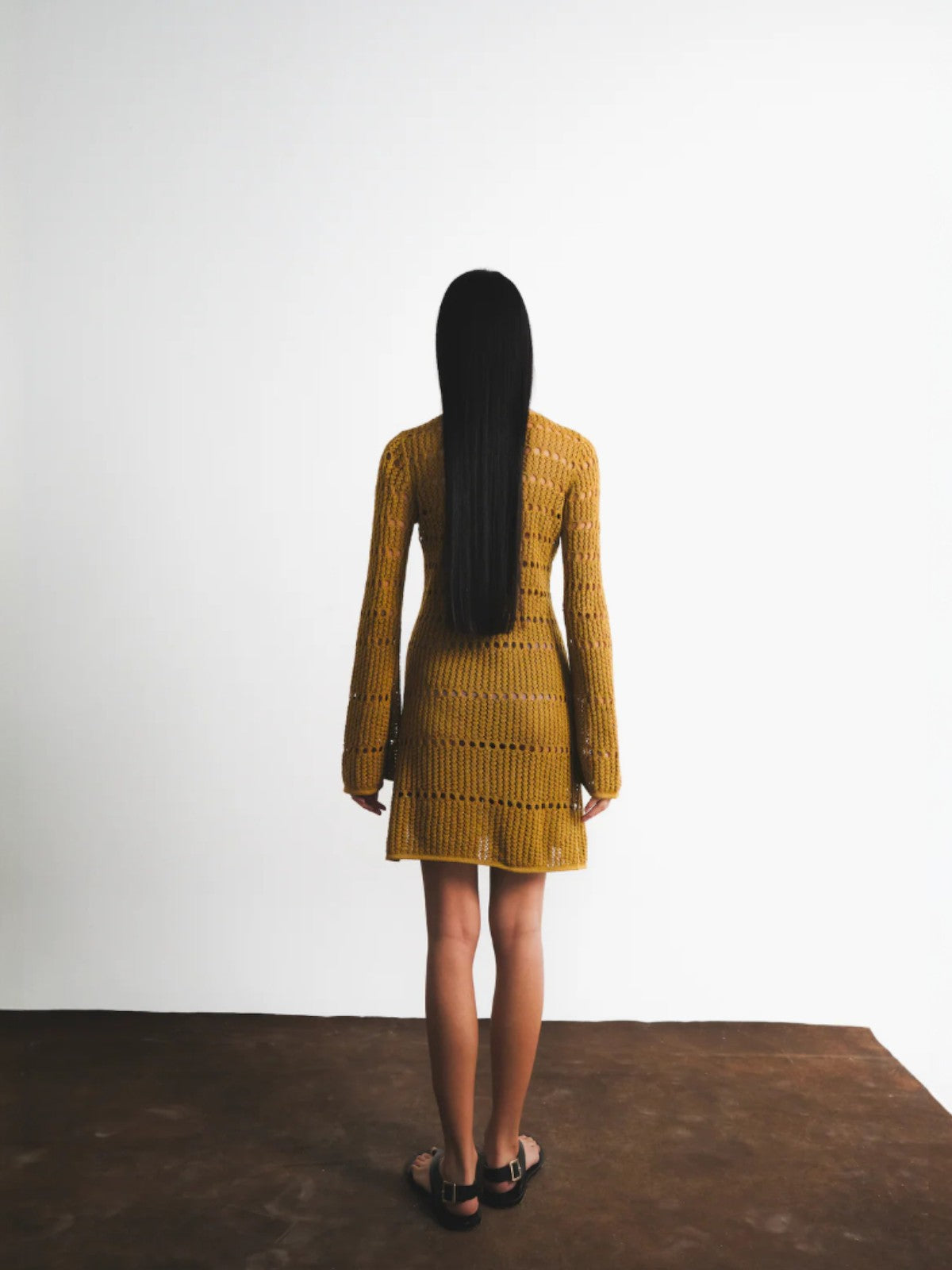 Mishi Knitted Mini Dress | Golden Mishi Knitted Mini Dress | Golden