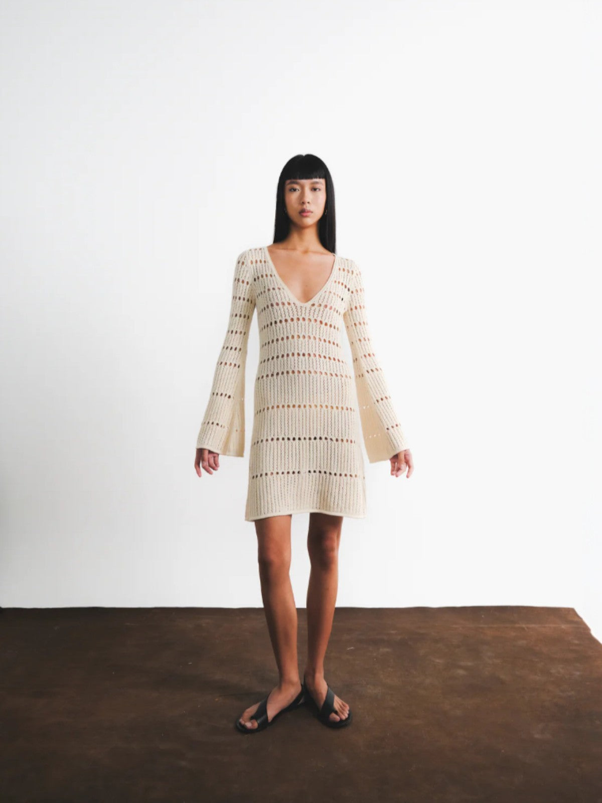 Mishi Knitted Mini Dress | Ivory