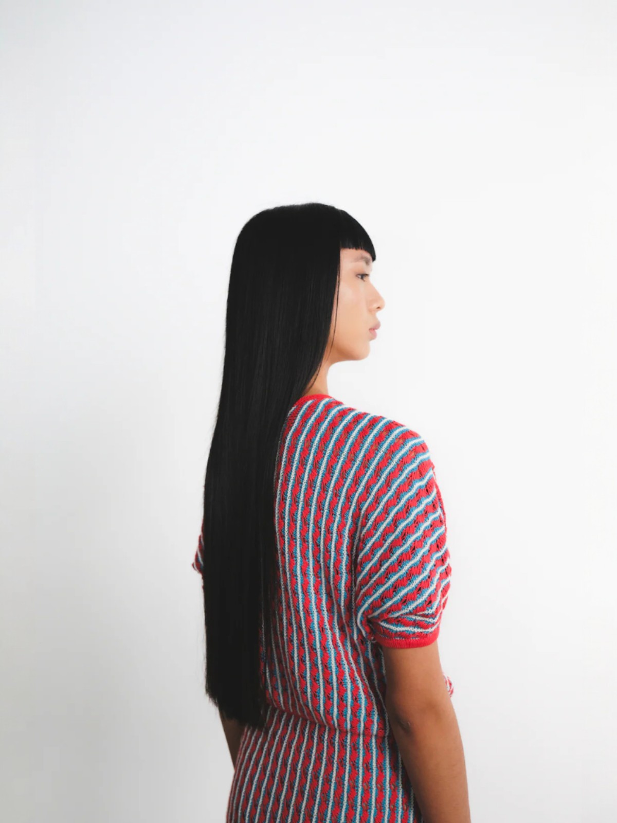 Mito Knitted Blouse | Red & Cian Mito Knitted Blouse | Red & Cian