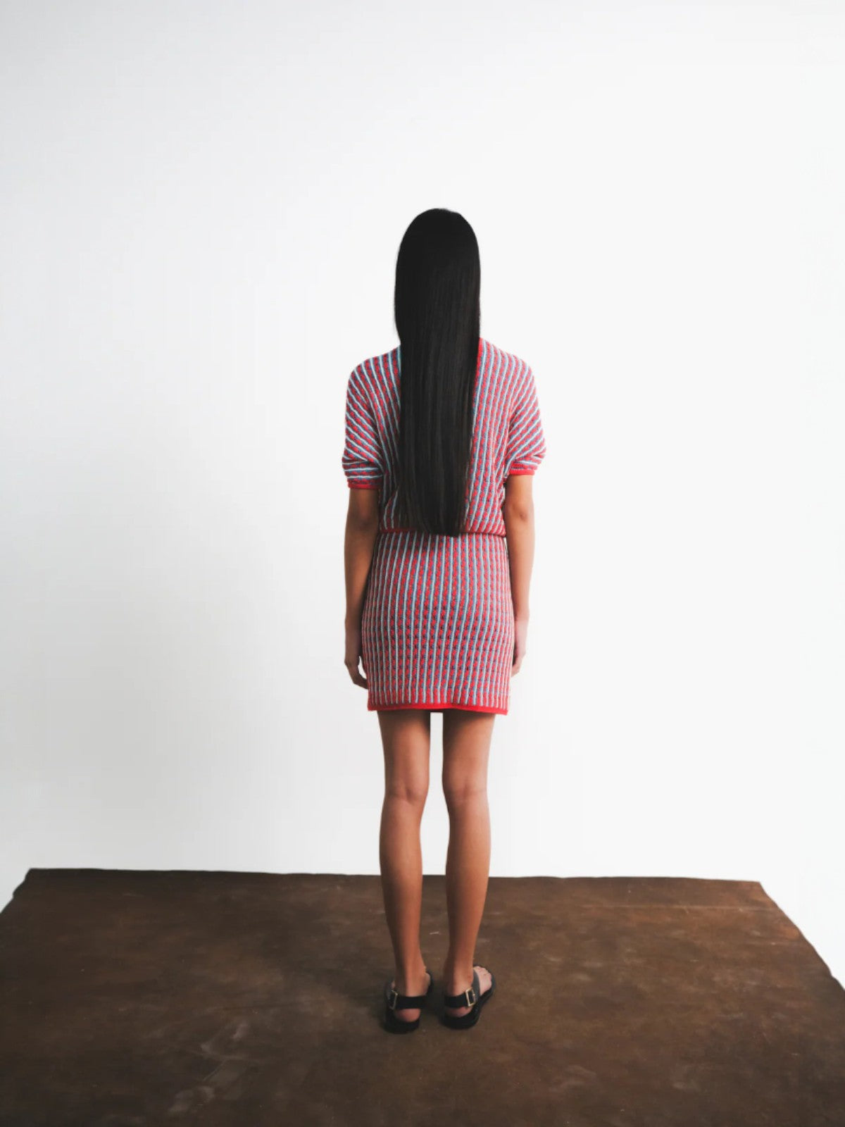 Mito Knitted Blouse | Red & Cian Mito Knitted Blouse | Red & Cian