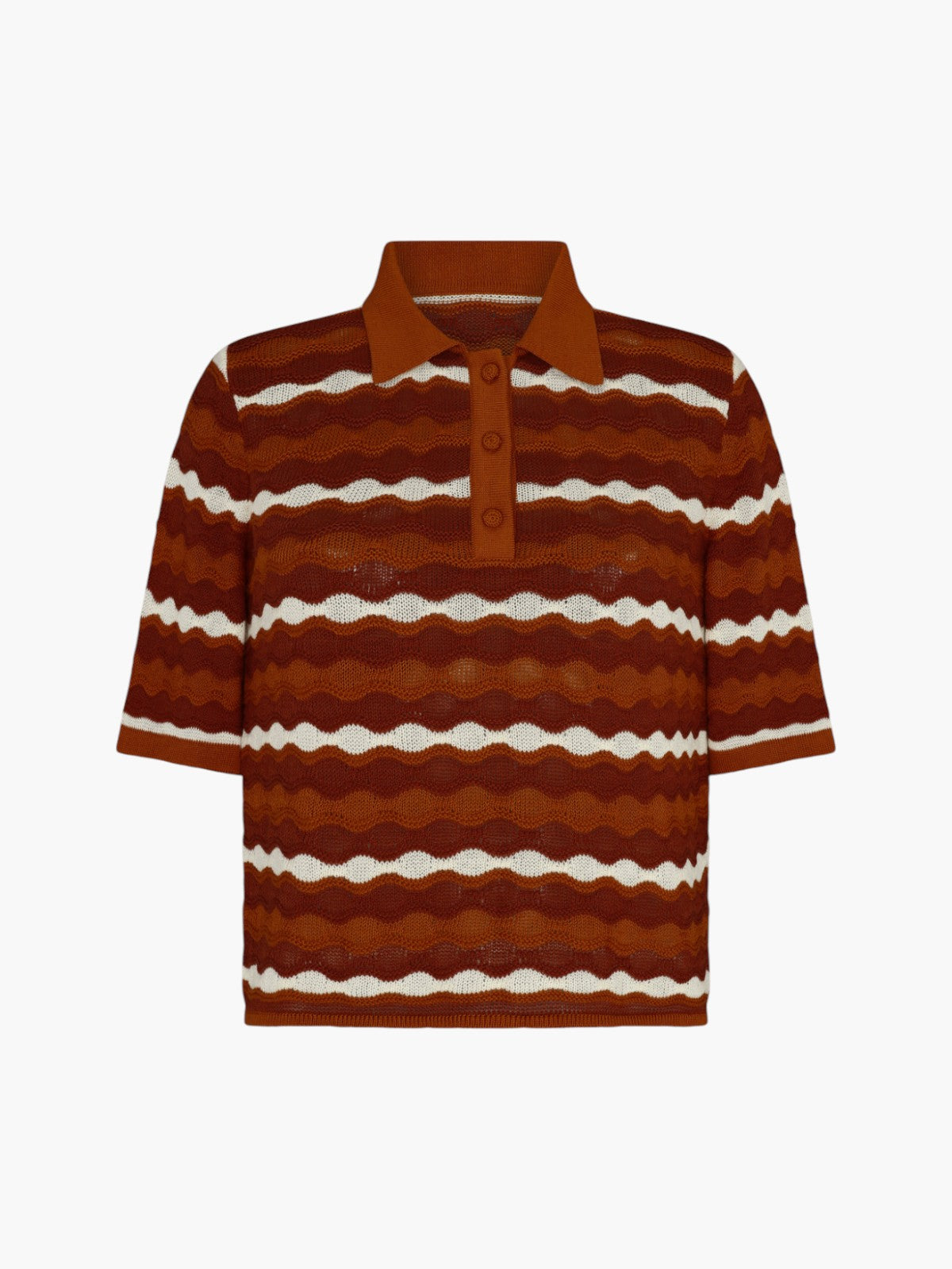 Mullu Knit Shirt | Tobacco/Ivory Mullu Knit Shirt | Tobacco/Ivory - Fashionkind