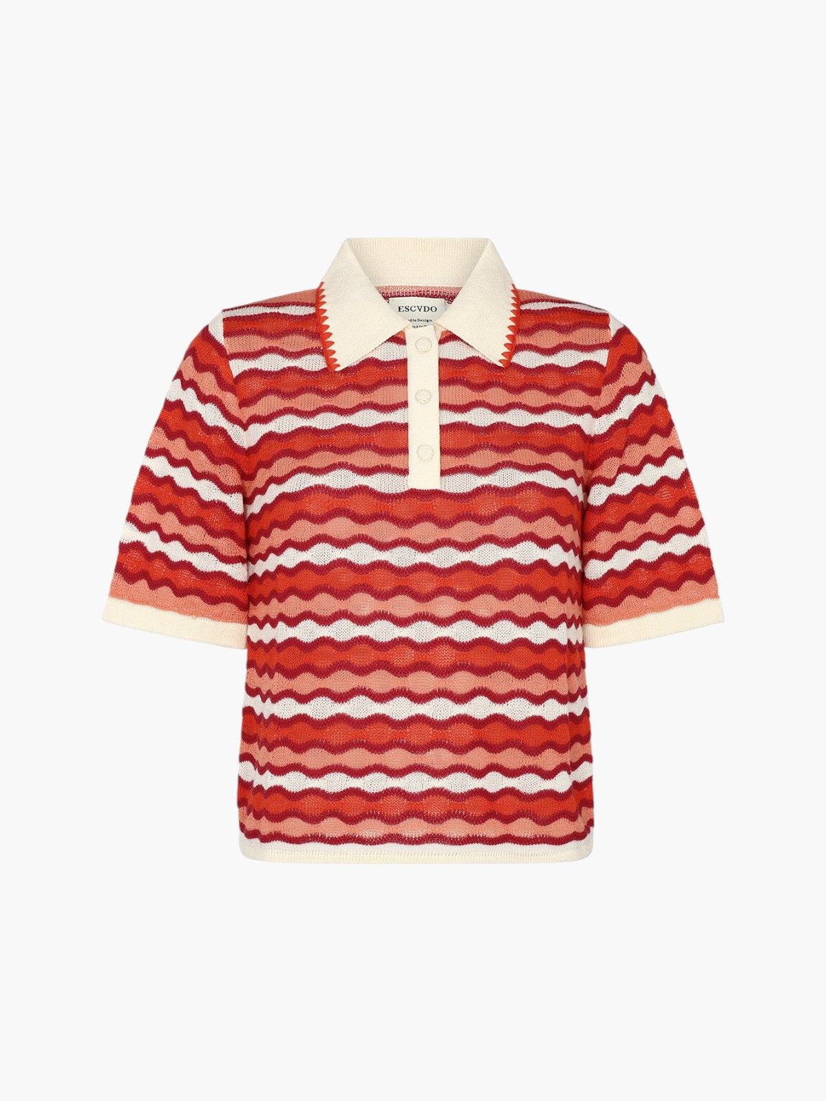 Mullu Polo Shirt | Tangerine/Peach/Ivory