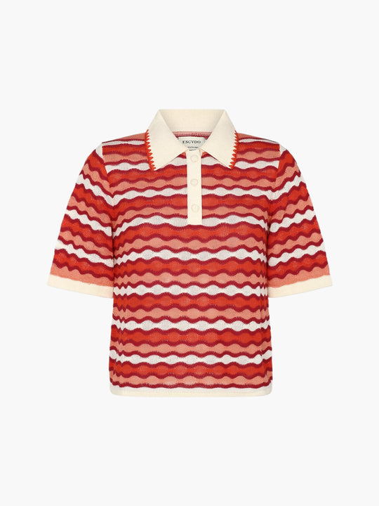 Mullu Polo Shirt | Tangerine/Peach/Ivory