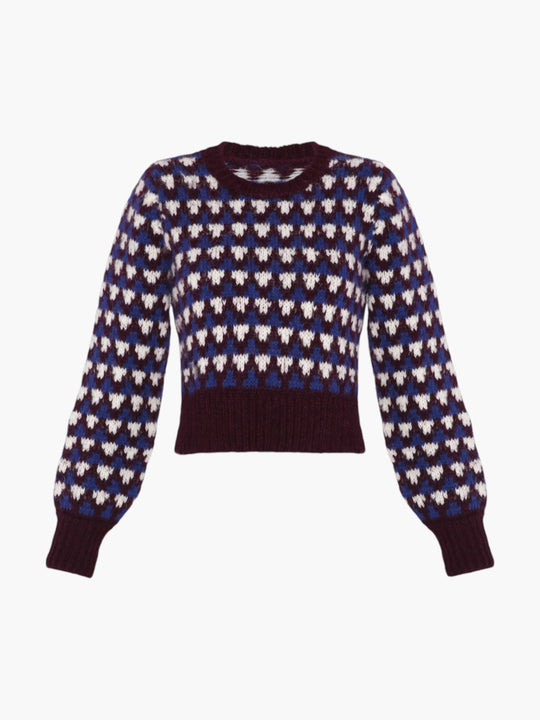 Nuna Top | Burgundy/Blue