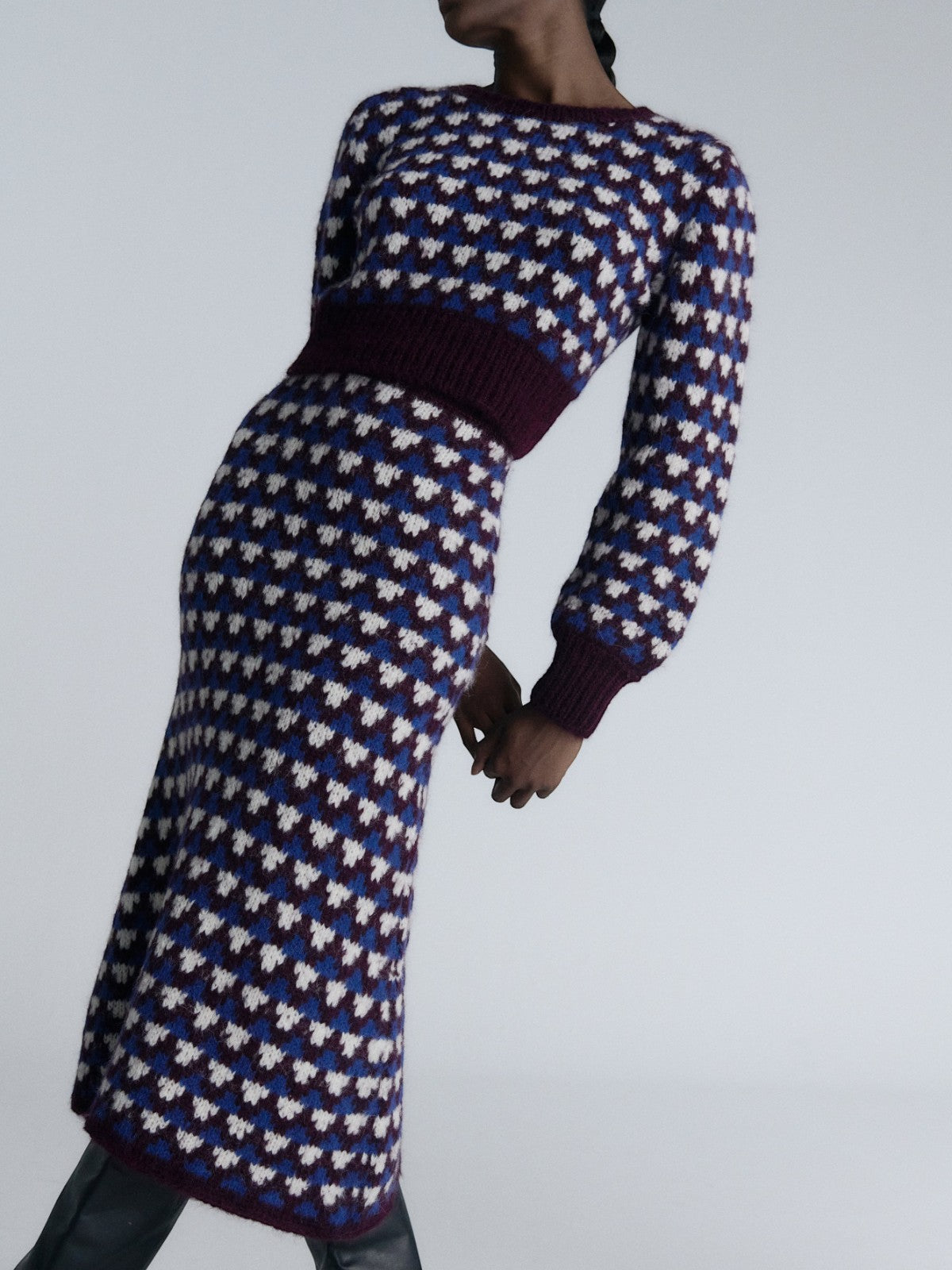 Nuna Top | Burgundy/Blue Nuna Top | Burgundy/Blue - Fashionkind