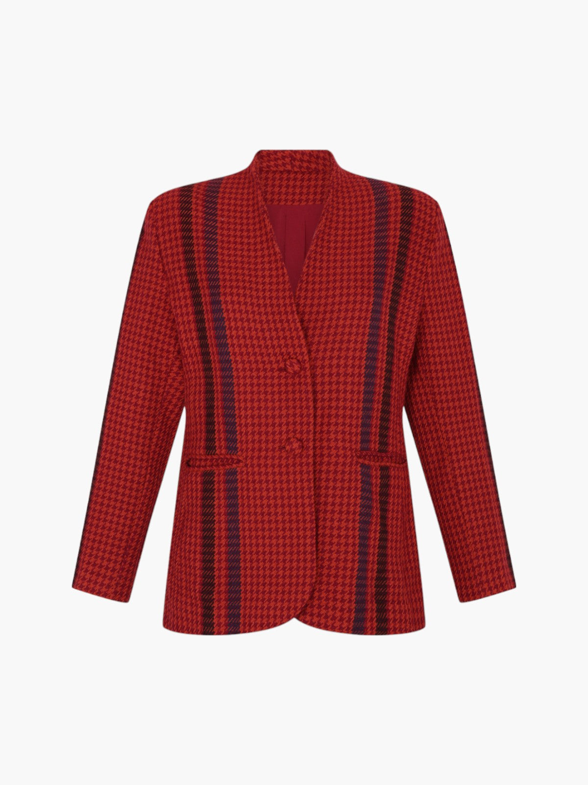 Qaytu Blazer | Orange/Burgundy Qaytu Blazer | Orange/Burgundy - Fashionkind