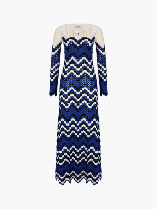 Sumac Maxi Dress | Ivory/Blues